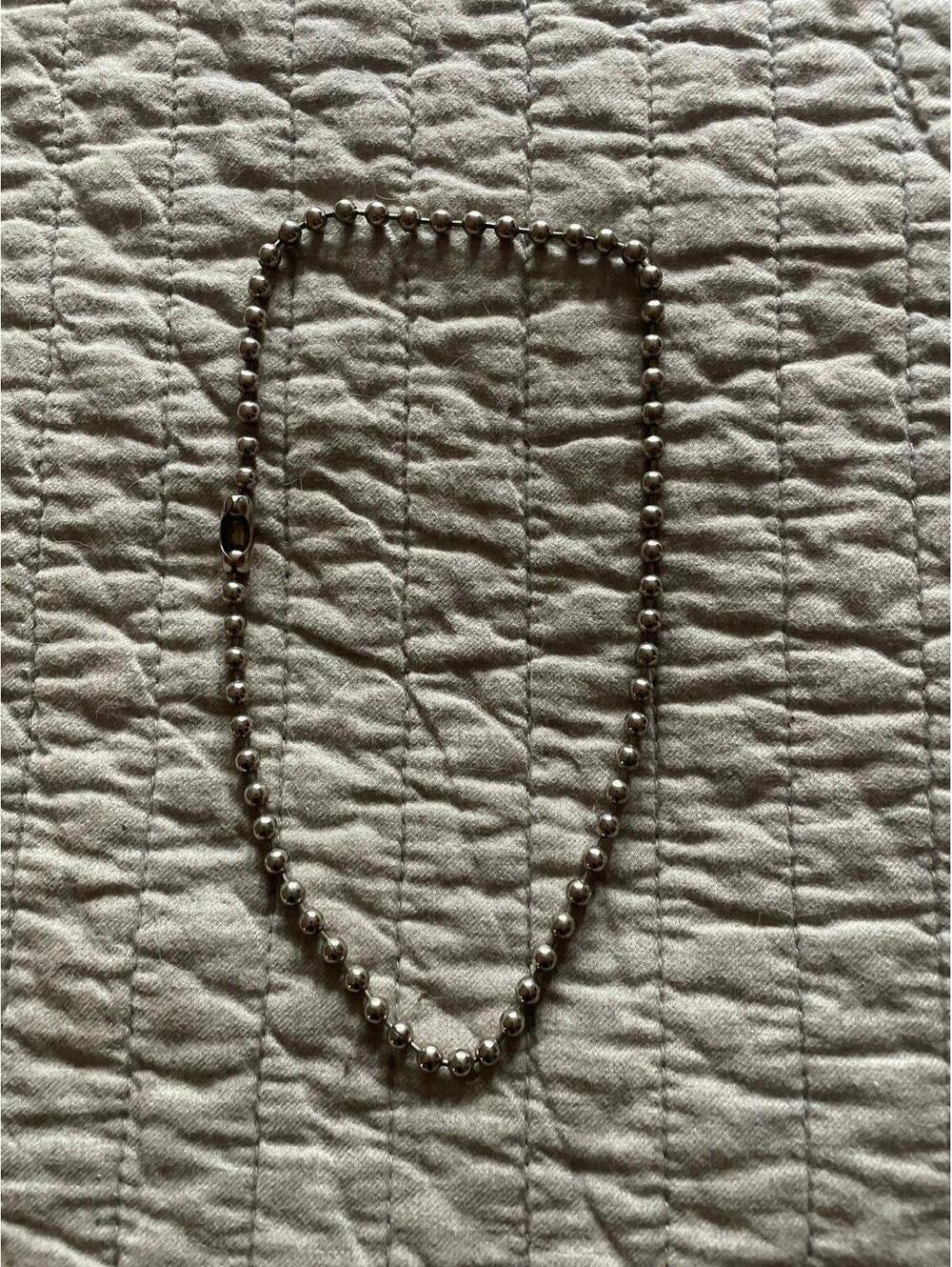 Vintage balled nickel necklace